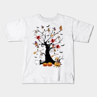 Beagle Halloween Tree Pumpkin Gift Kids T-Shirt